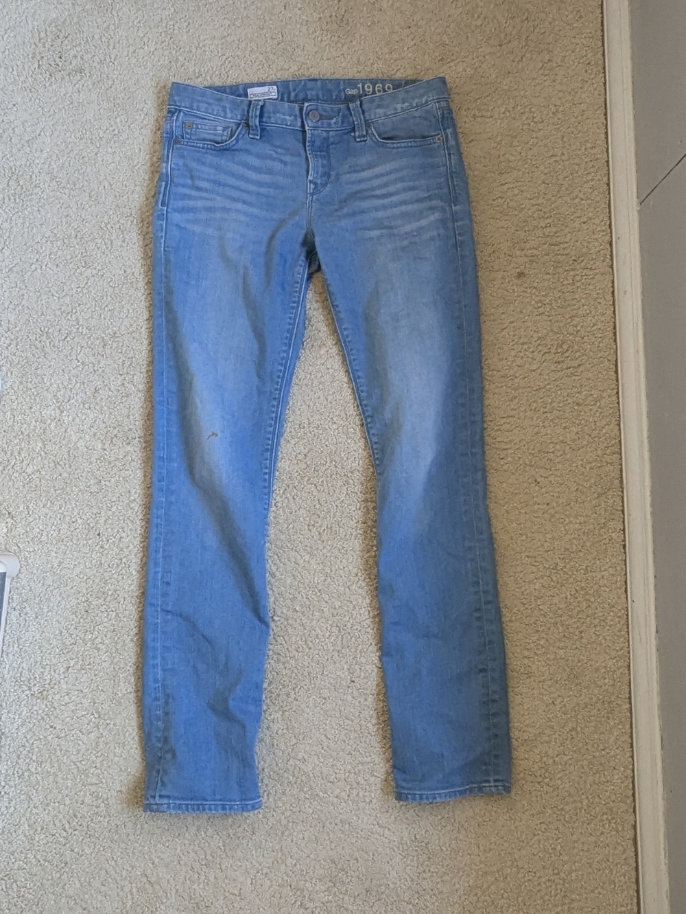 Gap Real Straight 27r Light Blue Women's Slim Straight Jeans